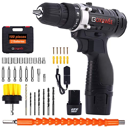 Trapano Avvitatore Batteria 12V, GOXAWEE 100Pz Kit Trapano... - Ilgrandebazar