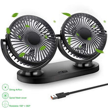 Carica l&#39;immagine nel visualizzatore di Gallery, STLOVe USB Mini Ventilatori 12 Volt Doppia Testa Ventola di Raffreddamento...