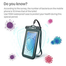 Carica l'immagine nel visualizzatore di Gallery, YOSH Custodia Impermeabile Smartphone [Garanzia a Vita] IPX8 Nero
