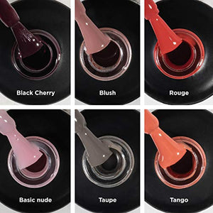 Kit Semipermanente Unghie Professionale  6 Smalti Primer Base Top Ruby