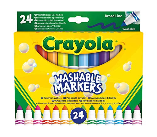 Crayola-24 Pennarelli Lavabili, Punta Maxi, Assortiti, per Scuola e Tempo... - Ilgrandebazar