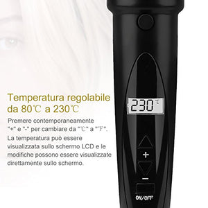 LOETAD Ferro Arricciacapelli 6-in-1 Schermo LCD Temperatura Regolabile 80°C... - Ilgrandebazar