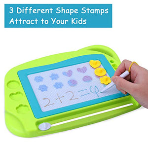 AiTuiTui Lavagna Magnetica per Bambini, 4 Colori Colorati Lavagnetta Verde