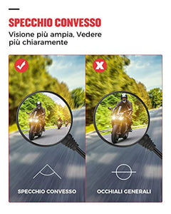 Moto Specchietto Retrovisore Omologati Universali Specchi Specchio...