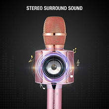 Carica l&#39;immagine nel visualizzatore di Gallery, 1 BY ONE Microfono Wireless per Karaoke, Sistema Portatile 4 in 1, Rosa - Ilgrandebazar