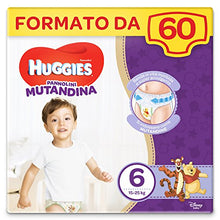 Carica l'immagine nel visualizzatore di Gallery, Huggies Pannolino Mutandina, Taglia 6 (15-25 Kg), 2 Pacchi da 30 6 Kg)