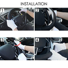 Carica l&#39;immagine nel visualizzatore di Gallery, SEG Direct Pelle Microfibra Coprivolante Copertura Volante 37-39cm, 1.Nero - Ilgrandebazar