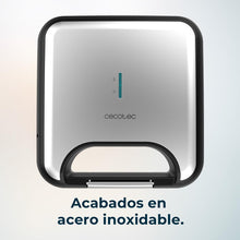 Carica l'immagine nel visualizzatore di Gallery, Cecotec Tostapane Rock'nToast Grill +, 800 W di potenza, rivestimento pietra RockStone, antiaderente, acciaio inossidabile, rivestimento ecologico senza PFOA