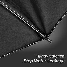 Carica l'immagine nel visualizzatore di Gallery, Ombrello pieghevole compatto anti-tempesta - antivento automatico nero per uomo, rivestimento in teflon 210T, inverso da 105 cm, da pioggia grande 10 ossa Regali di Natale