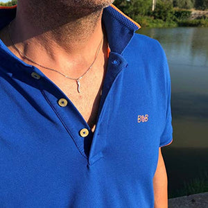 SAGA GIOIELLI COLLANA UOMO ACCIAIO PORTAFORTUNA CORNO
