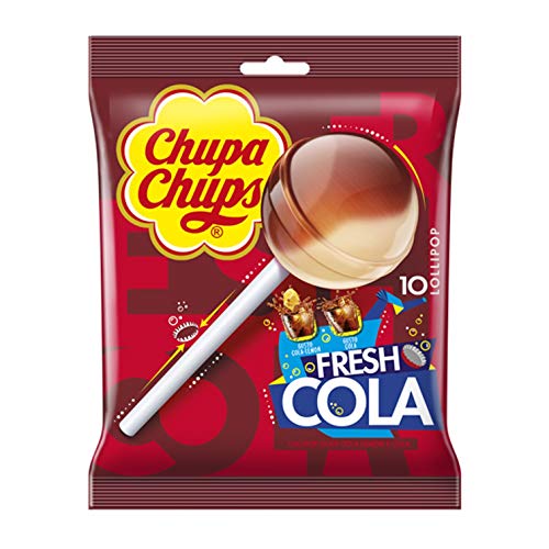 Chupa Chups Lecca Fresh Cola, Lollipop Gusto Cola e Cola-Lemon, Busta...