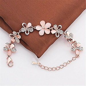 QueenDer Bracciale donna in rame aperto con chiusura a catena Rose - Ilgrandebazar