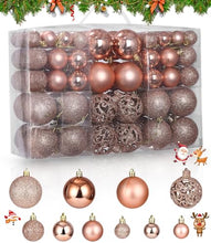 Carica l'immagine nel visualizzatore di Gallery, 100 Pezzi Palline di Natale,TIDEVAN Decorazioni Albero di Natale Palla Ornamenti di Palla di Natale in Plastica di Natale Ornamenti Infrangibili con Cordino per Natalizie Matrimoni Feste Compleanno