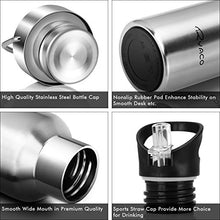Carica l&#39;immagine nel visualizzatore di Gallery, Ryaco Bottiglia Termica per Acqua in Acciaio Inox 1000ml / 35oz, Argento