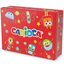 Carica l&#39;immagine nel visualizzatore di Gallery, CARIOCA BOX | Scatola Latta Verde Pennarelli Superlavabili Punta Fine e Rosso - Ilgrandebazar