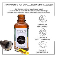 Carica l'immagine nel visualizzatore di Gallery, Olio di Ricino 100ml, Bottiglia di vetro, 100% Puro Spremuto a Freddo, Stimola la Crescita dei Capelli, Ciglia e Sopracciglia, Rinforza le unghie. Un ottimo rimedio per la tua pelle. Set di Pennelli
