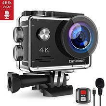 Carica l&#39;immagine nel visualizzatore di Gallery, Campark 4K 20MP Action Cam WiFi Impermeabile 40M con Telecomando e Microfono...