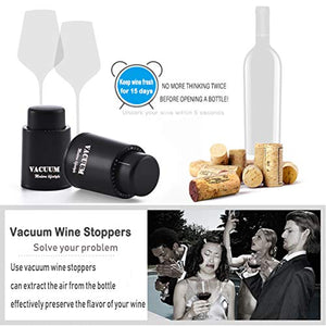 Sunwuun Tappo Vino Sottovuoto, Tappi di Bottiglie Sottovuoto,... - Ilgrandebazar