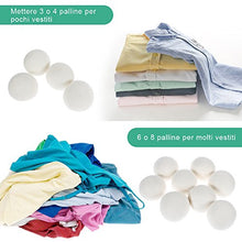 Carica l'immagine nel visualizzatore di Gallery, Anpro Set di 8 Pezzi Palline Lana per Asciugatrice, Pallina 7.5CM - Ilgrandebazar