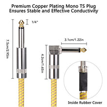 Carica l&#39;immagine nel visualizzatore di Gallery, Asmuse Cavo Chitarra 3M Spirale Slient Jack Basso con 6.35mm Giallo-3m - Ilgrandebazar