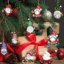 Carica l'immagine nel visualizzatore di Gallery, Babioms 24 PCS Legno di Natale Addobbi, Ciondoli In Legno per Albero di Natale, Gnomi Natalizi in Legno Addobbi di Natale, per Decorazioni, Fai Da Te, Bomboniere Natalizie
