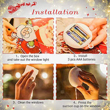 Carica l'immagine nel visualizzatore di Gallery, SIXIUDIA Luci Appese A Ventosa di Natale， Lampade di Natale LED Finestra Appeso Luci,Giardino, Interna Esterno Decorazione della Parete Ornamenti Decorativi Appesi （Sciare Babbo Natale）