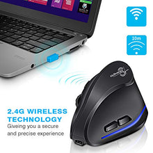 Carica l'immagine nel visualizzatore di Gallery, ECHTPower Mouse Portatile, Verticale, Design Ergonomico, DPI Nero