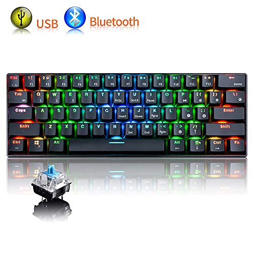 Urchoiceltd RGB Tastiera meccanica, tastiera (nero) interruttore blu