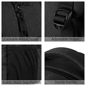 MATEIN Zaino Uomo Zaino per PC Portatile, 15.6 Pollici Zaino Porta PC con Caricatore USB Zaino da lavoro, Impermeabile Zaino per Laptop, Computer, Notebook, Viaggio Regalo Uomo & Donna - Nero