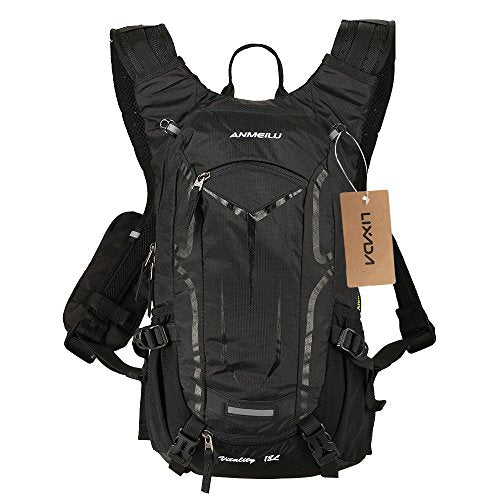 Lixada Zaini per Ciclismo 18L Zaino della Spalla Resistente all'Acqua Nero-2