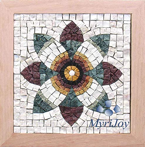 Mosaico Fiore di Melograno - Kit arte mosaico fai da te - 23x23 cm - Tessere...