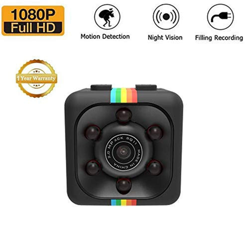 Mini telecamera SQ11 HD,Sansnail con visione notturna e risoluzione Nero - Ilgrandebazar