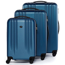 Carica l&#39;immagine nel visualizzatore di Gallery, FERGÉ set di 3 valigie viaggio MARSIGLIA - bagaglio SET DE 3, Blu savoia