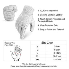 Carica l'immagine nel visualizzatore di Gallery, INBIKE Guanti Moto Donna Traspiranti Prottetivo Pelle di Capra con L, Bianco