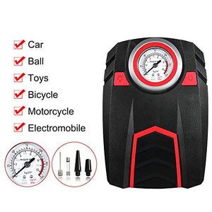 VISLONE Compressore Aria Portatile per Auto, Mini Pompa Elettrica Analogica - Ilgrandebazar