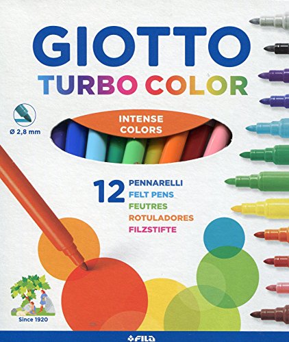 Giotto Turbo Color pennarelli in astuccio da 12 colori - Ilgrandebazar