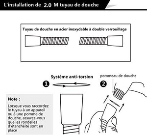 ACGAM Soffione Doccia Alta Pressione Anticalcare + 2 M Flessibile Doccia,5...