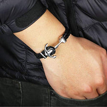 Carica l&#39;immagine nel visualizzatore di Gallery, ⭐️ IDEA REGALO Bracciale da Uomo in Vera Pelle | Diversi Modelli e Nero 5