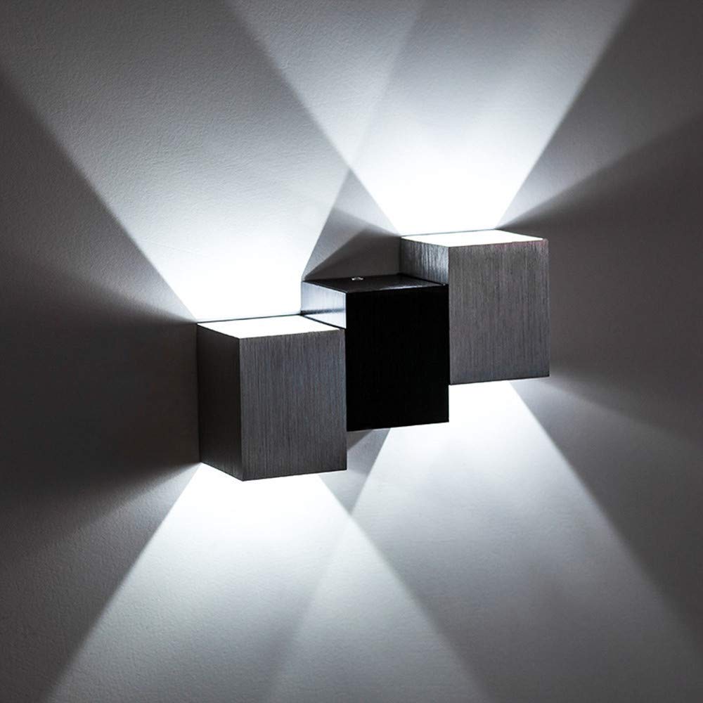 Glighone Applique da Parete Interni Lampada a Muro LED S3, Bianco