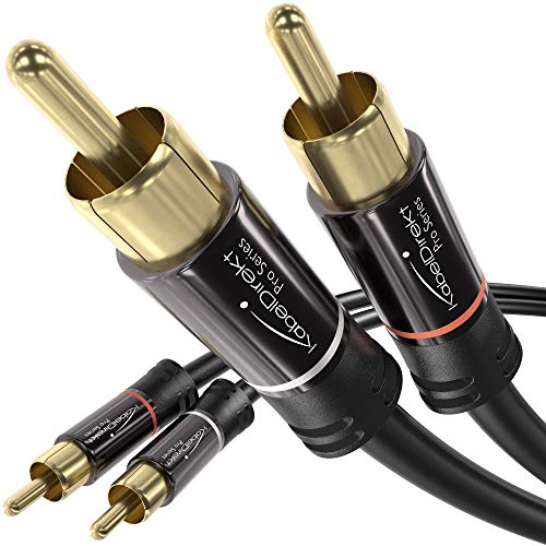KabelDirekt 1m Cavo RCA, (Coassiale Audio Stereo 2 Connettori, RCA 1 Metro