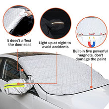 Carica l&#39;immagine nel visualizzatore di Gallery, FINEVERNEK Copri Parabrezza Auto,Copri Parabrezza per Auto Inverno,Telo Parabrezza Antighiaccio, Copri Parabrezza Esterno Antigrandine,Parabrezza Auto Magnetico,Applicabile Tutto L&#39;Anno