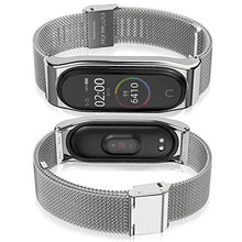 Carica l&#39;immagine nel visualizzatore di Gallery, AHANGA Cinturino per Mi Band 4 3 Bracciale Milanese Argento - Ilgrandebazar