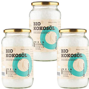 Olio di Cocco Biologico Extra Vergine CocoNativo – 3x1000ml – Crudo e...