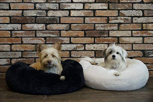 Cuccia per cani e gatti, esclusiva e morbida cuccia Diametro 70 cm, Nero