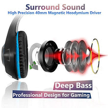 Carica l&#39;immagine nel visualizzatore di Gallery, Beexcellent GM-1, Cuffie Gaming con microfono da Gioco Bass Nero/Blu