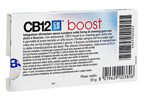 CB12 Boost Strong Mint Gomme da Masticare per Prevenire l'Alito Cattivo e...