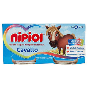 Nipiol Omogeneizzato con Cavallo - 160 gr - Ilgrandebazar