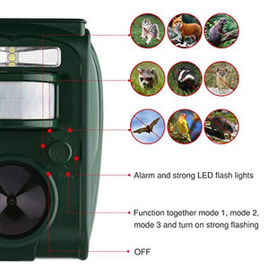 AUTSCA Repellente Gatti Ultrasuoni Energia Solare Impermeabile a Fequenza... - Ilgrandebazar