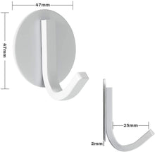 Carica l'immagine nel visualizzatore di Gallery, BasicForm Gancio Adesivo in Acciaio Inossidabile Ultra Forte Bianca (1-Ganci x 4 Pezzi)