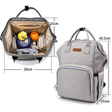 Carica l&#39;immagine nel visualizzatore di Gallery, Borsa Fasciatoio Neonato Multifunzione, Zaino Passeggino Grey